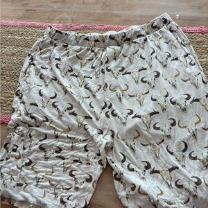 Men’s Posh Peanut Longhorn Print Lounge Shorts
